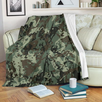 Camouflage Pattern Print Design 06 Premium Blanket