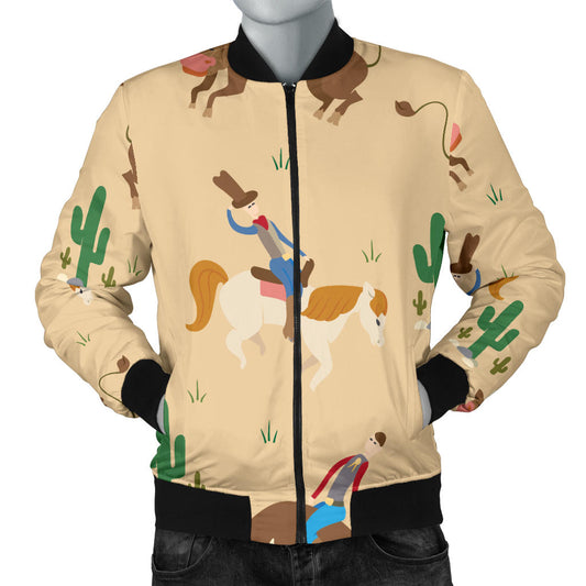 Rodeo Pattern Print Design A02 Men Bomber Jacket