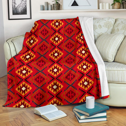 Aztec Pattern Print Design 06 Premium Blanket