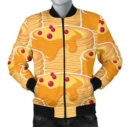 Pancake Pattern Print Design A04 Men Bomber Jacket