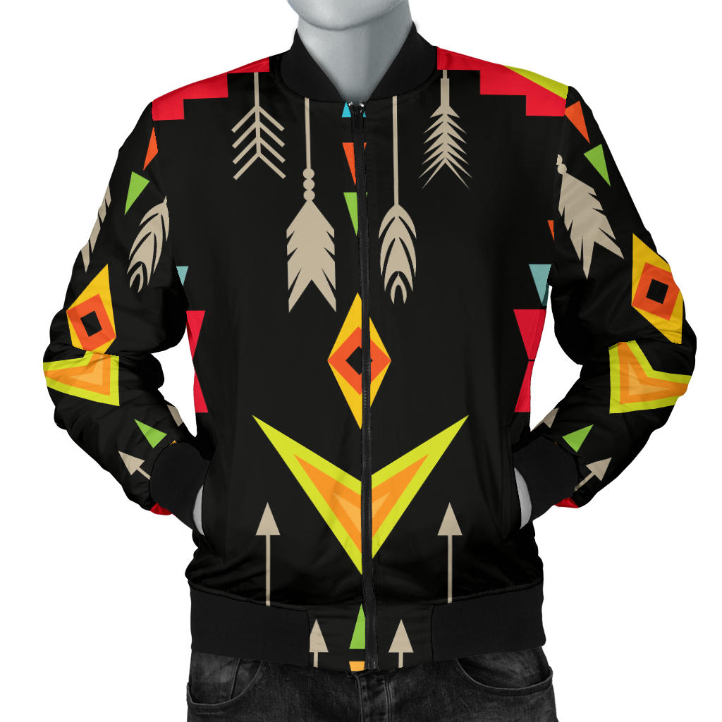 Native Pattern Print Design A05 Men Bomber Jacket