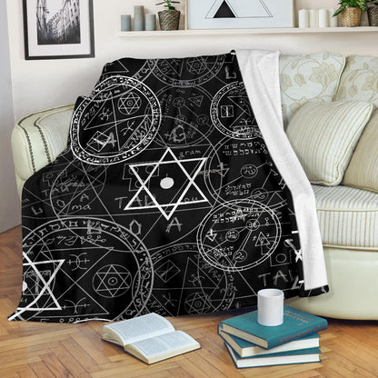 Pentagram Pattern Print Design A01 Premium Blanket