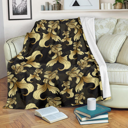 Goldfish Pattern Print Design 02 Premium Blanket