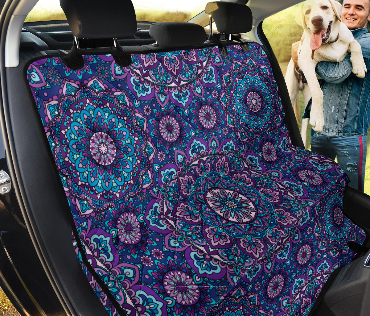 Medallion Pattern Print Design 05 Rear Dog Car Seat Cover Hammock