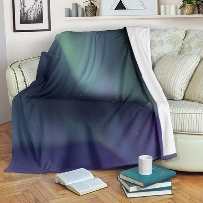Aurora Borealis Pattern Print Design 01 Premium Blanket