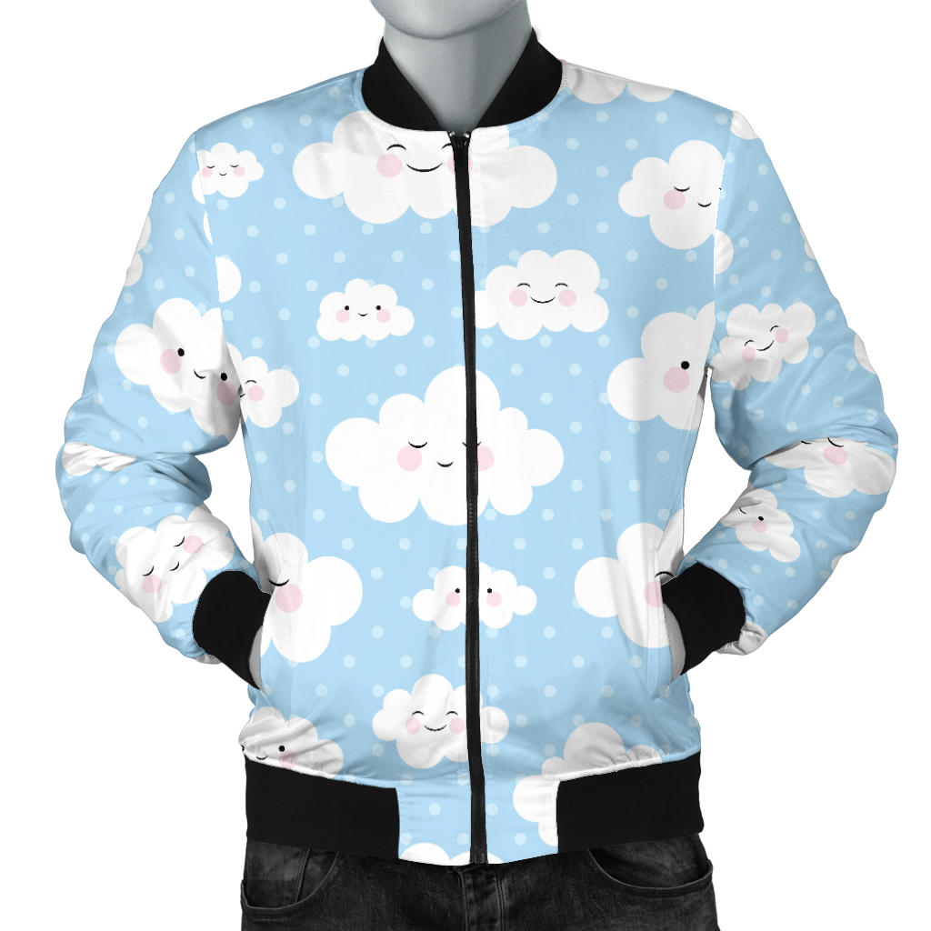 Cloud Pattern Print Design 02 Men Bomber Jacket