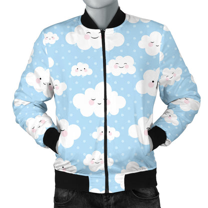 Cloud Pattern Print Design 02 Men Bomber Jacket