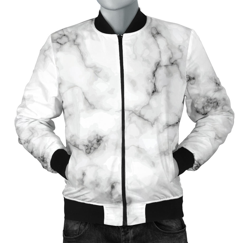 Marble Pattern Print Design 01 Men Bomber Jacket