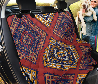 Native Pattern Print Design A06 Rear Dog Car Seat Cover Hammock