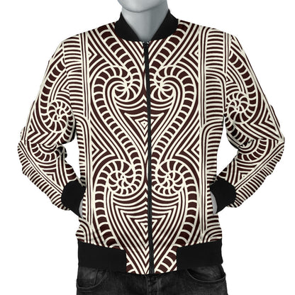 Maori Pattern Print Design 04 Men Bomber Jacket