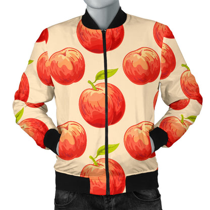 Peach Pattern Print Design A03 Men Bomber Jacket