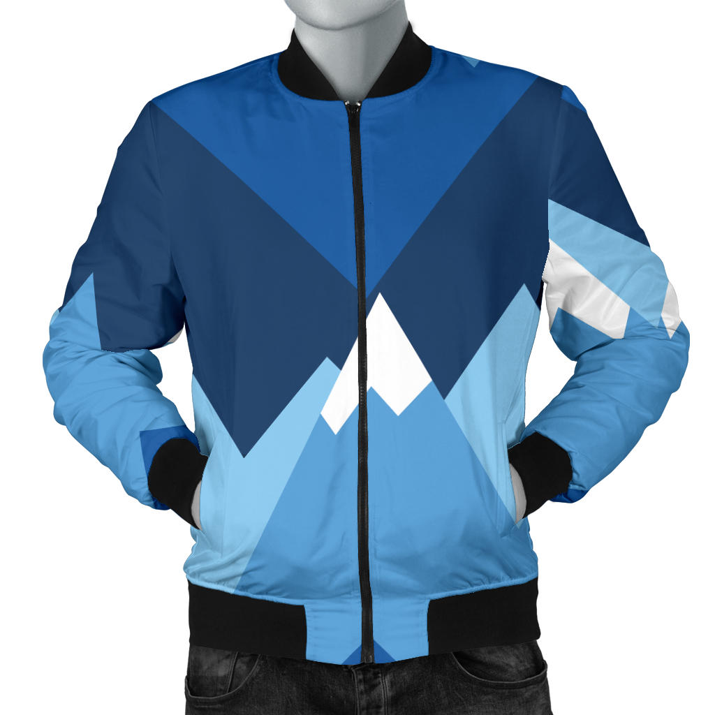 Mountain Pattern Print Design 04 Men Bomber Jacket