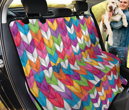 Knit Pattern Print Design 01 Rear Dog Car Seat Cover Hammock