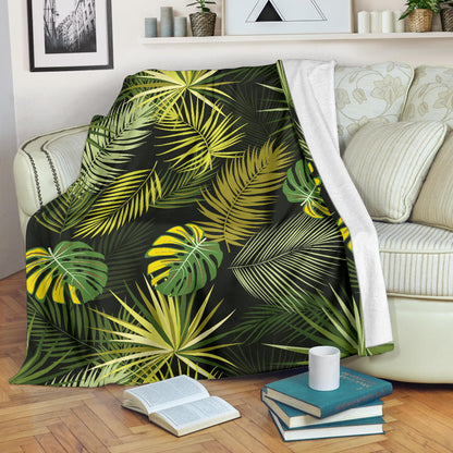 Palm Leaf Pattern Print Design A05 Premium Blanket
