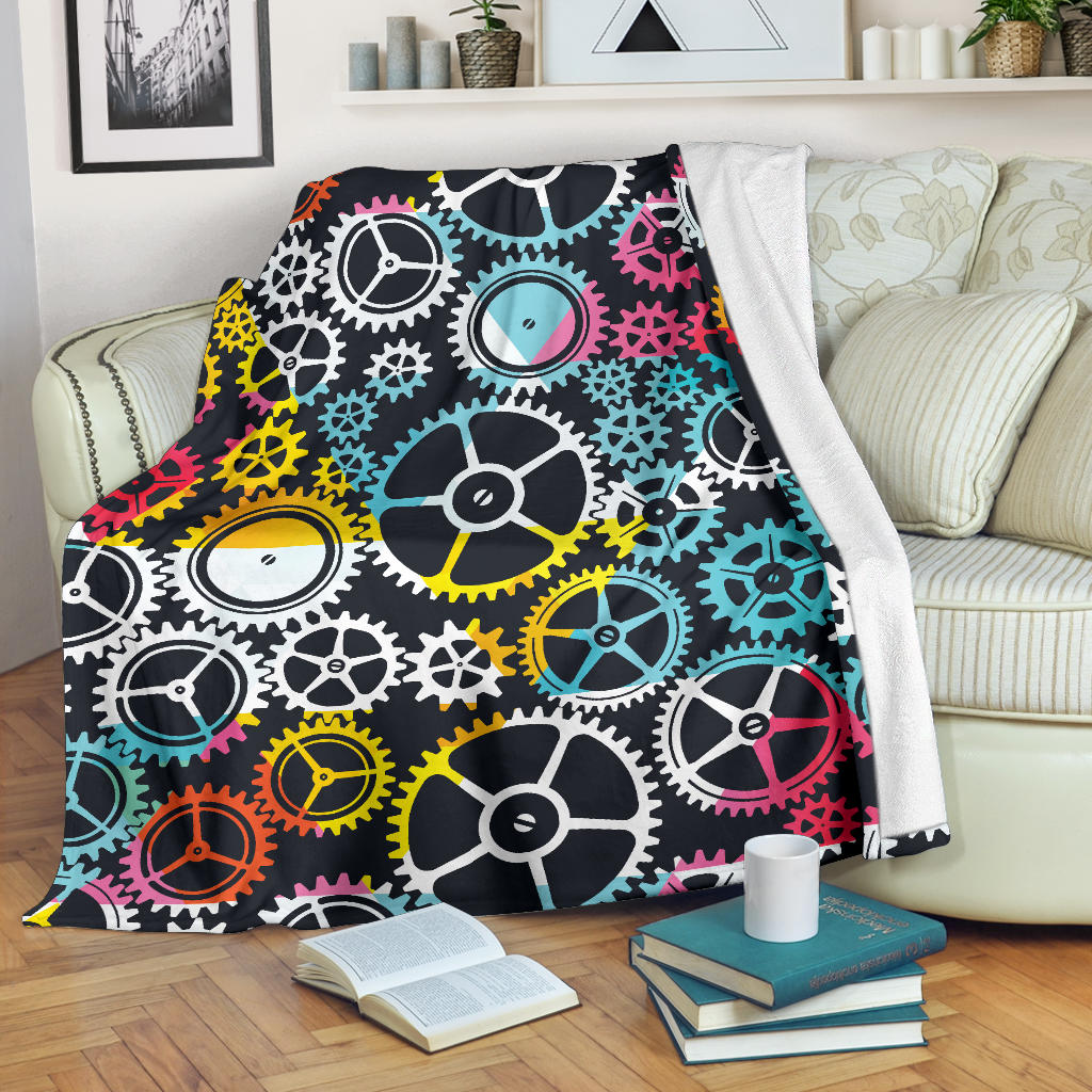 Mechanic Pattern Print Design 02 Premium Blanket