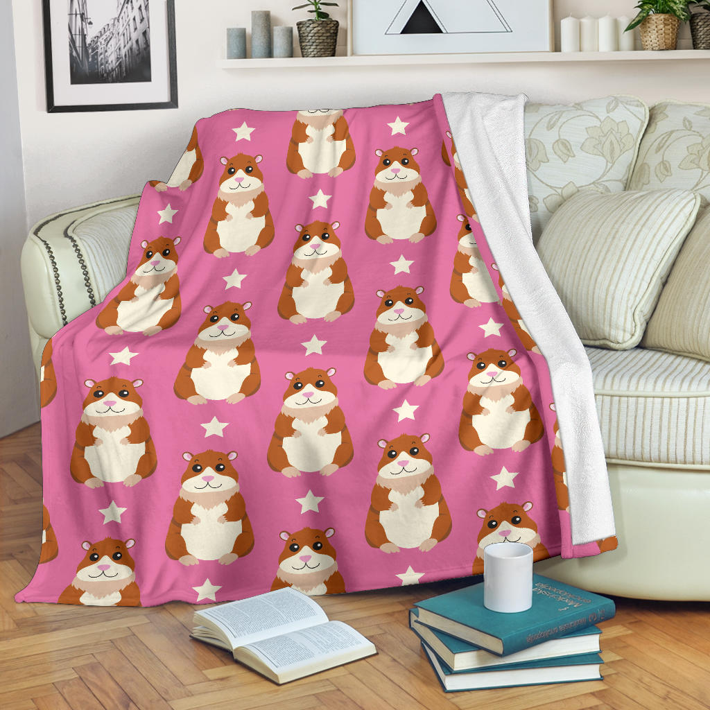 Hamster Cute Pattern Print Design 02 Premium Blanket