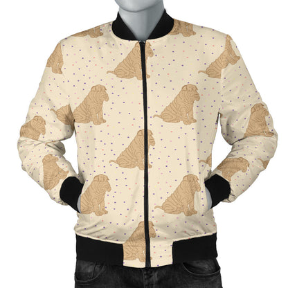Chinese Shar Pei Pattern Print Design 01 Men Bomber Jacket