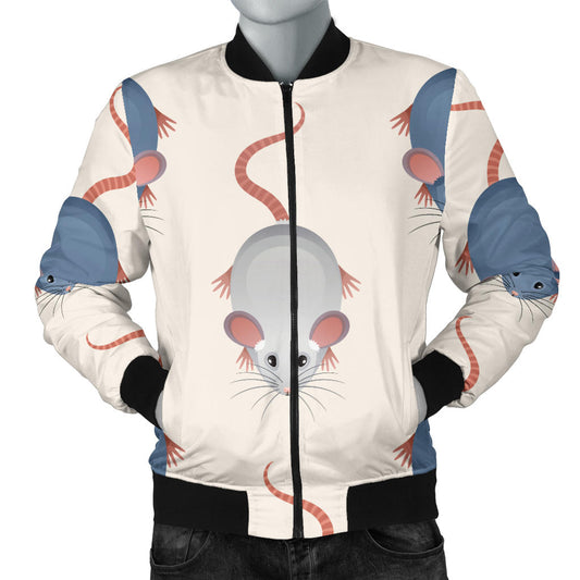 Rat Pattern Print Design 03 Men Bomber Jacket