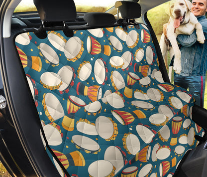 Tambourine Pattern Print Design 01 Rear Dog Car Seat Cover Hammock