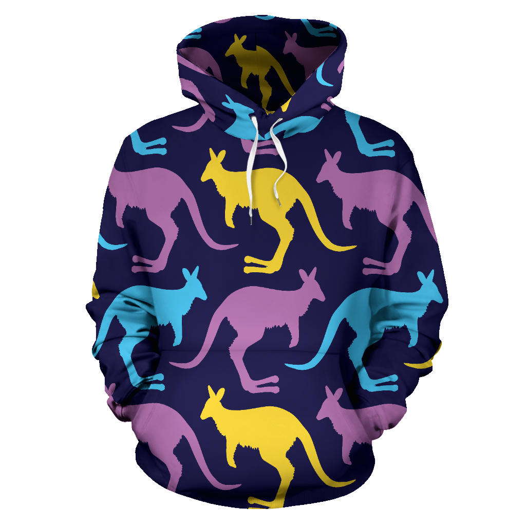 Kangaroos Pattern Print Design 02 Pullover Hoodie