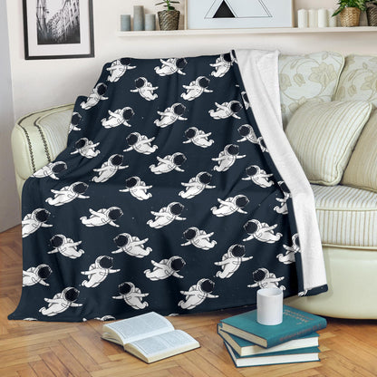 Astronaut Pattern Print Design 02 Premium Blanket