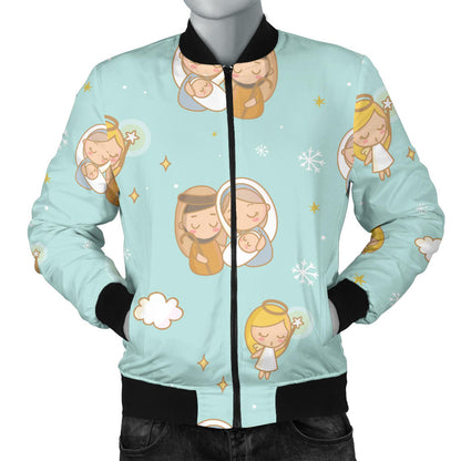 Christian Pattern Print Design 01 Men Bomber Jacket