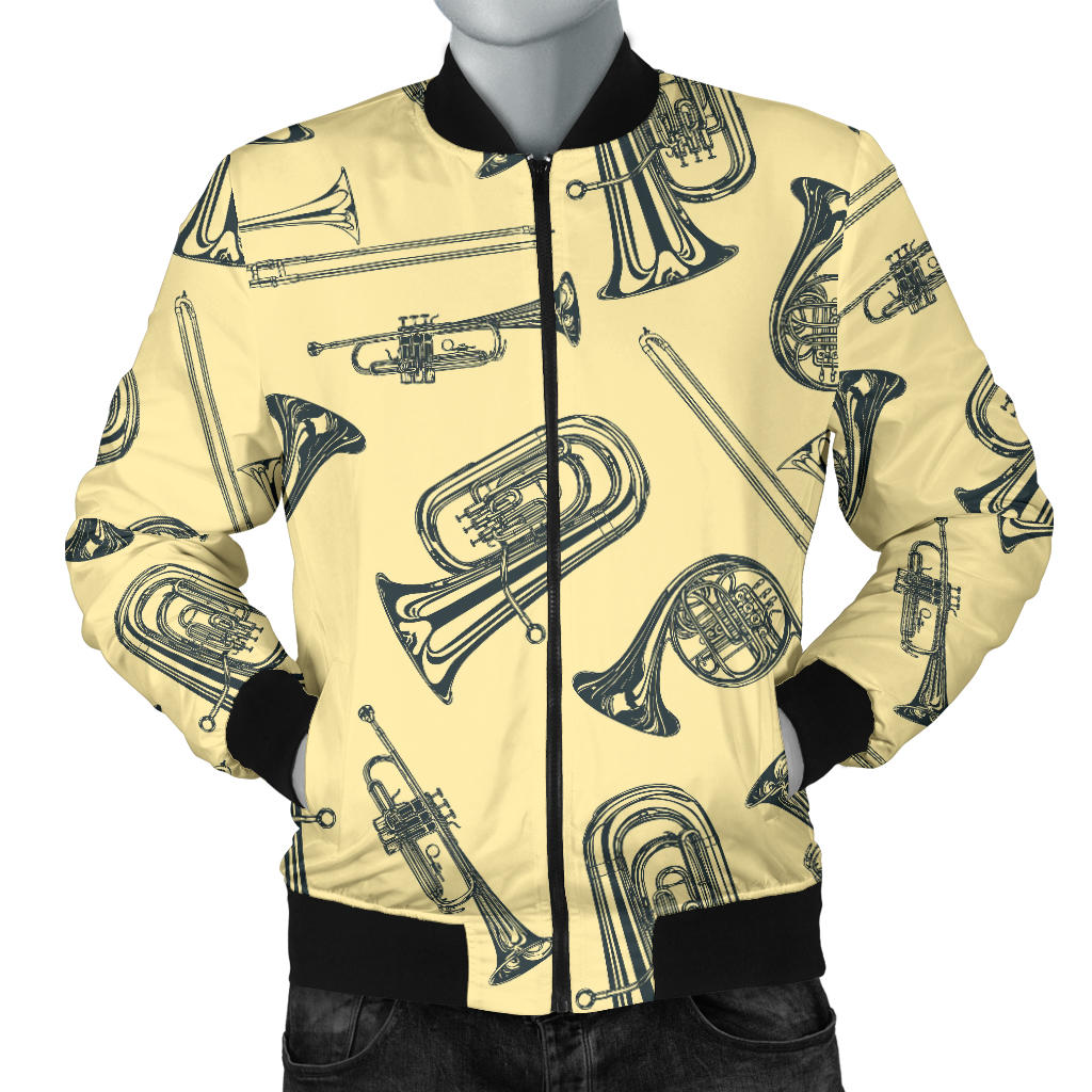 Tuba Pattern Print Design 01 Men Bomber Jacket