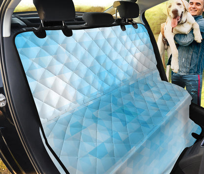 Geometric Blue Pattern Print Design 01 Rear Dog Car Seat Cover Hammock