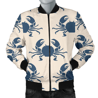 Crab Pattern Print Design 02 Men Bomber Jacket