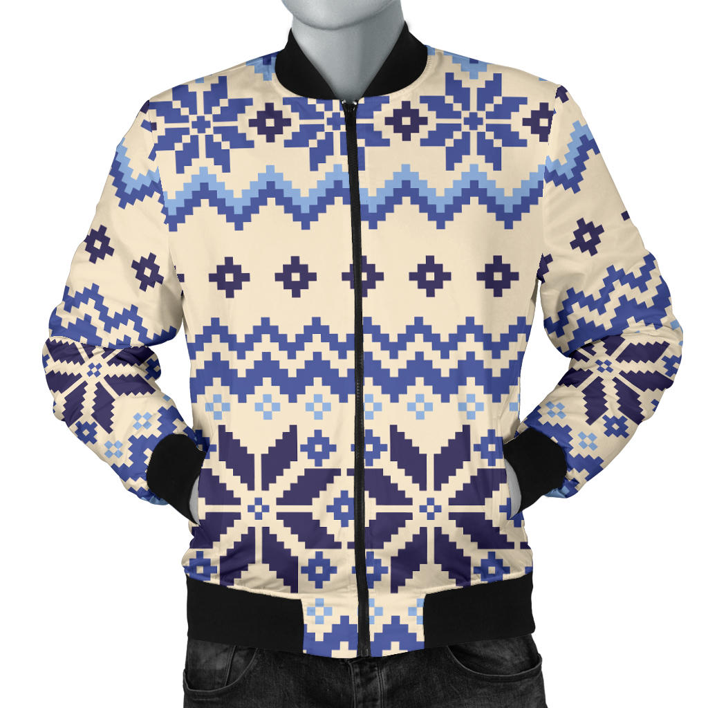Nordic Pattern Print Design A03 Men Bomber Jacket
