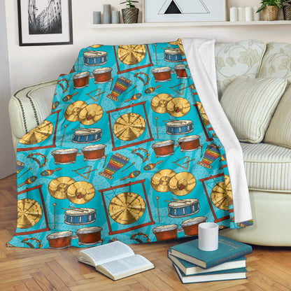 Percussion Pattern Print Design 03 Premium Blanket