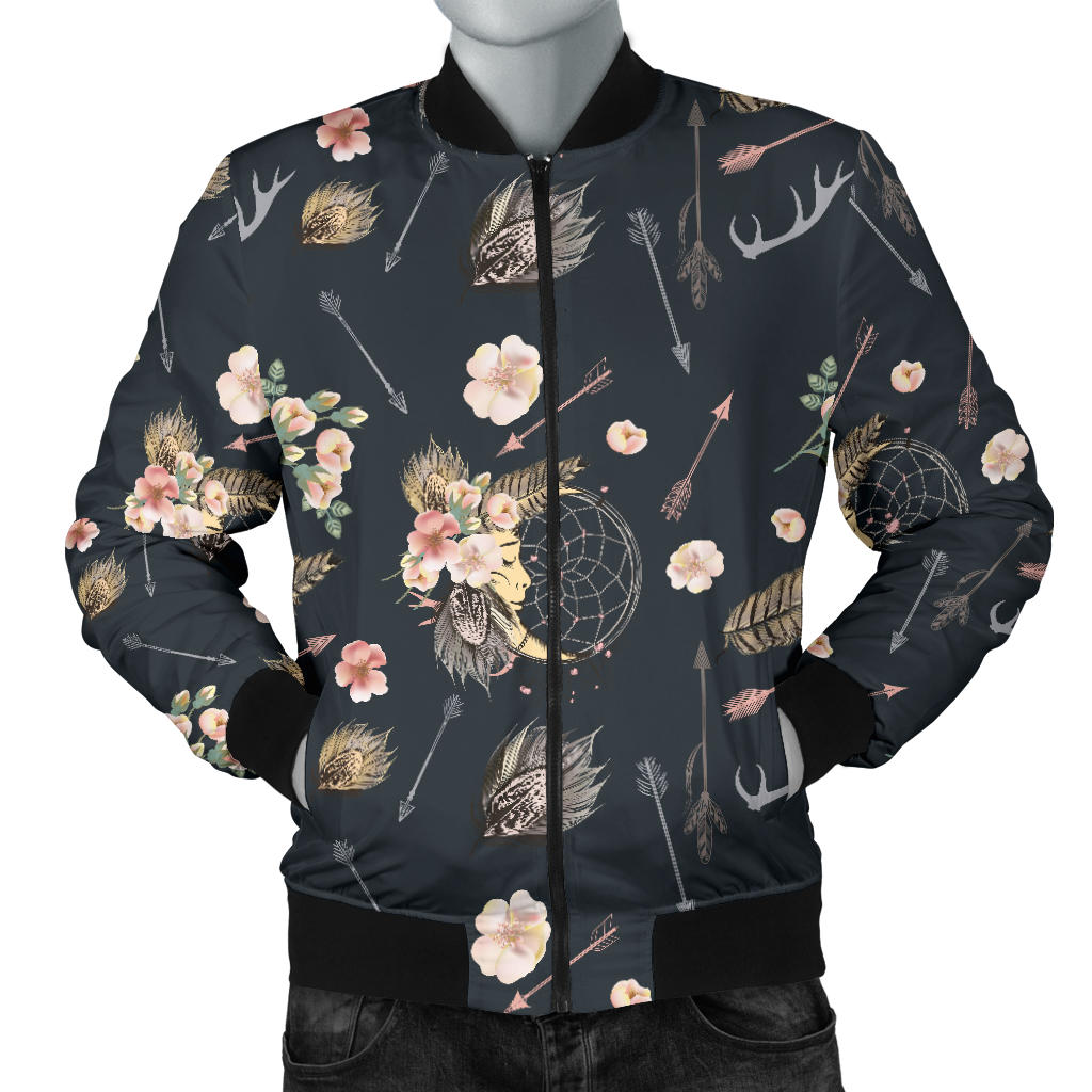 Bohemian Pattern Print Design 09 Men Bomber Jacket