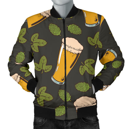 Beer Iris Pattern Print Design 02 Men Bomber Jacket