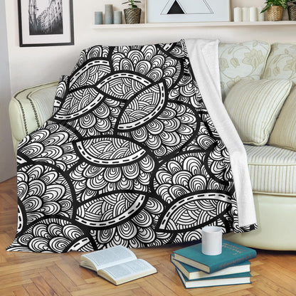 Polynesian Pattern Print Design A01 Premium Blanket