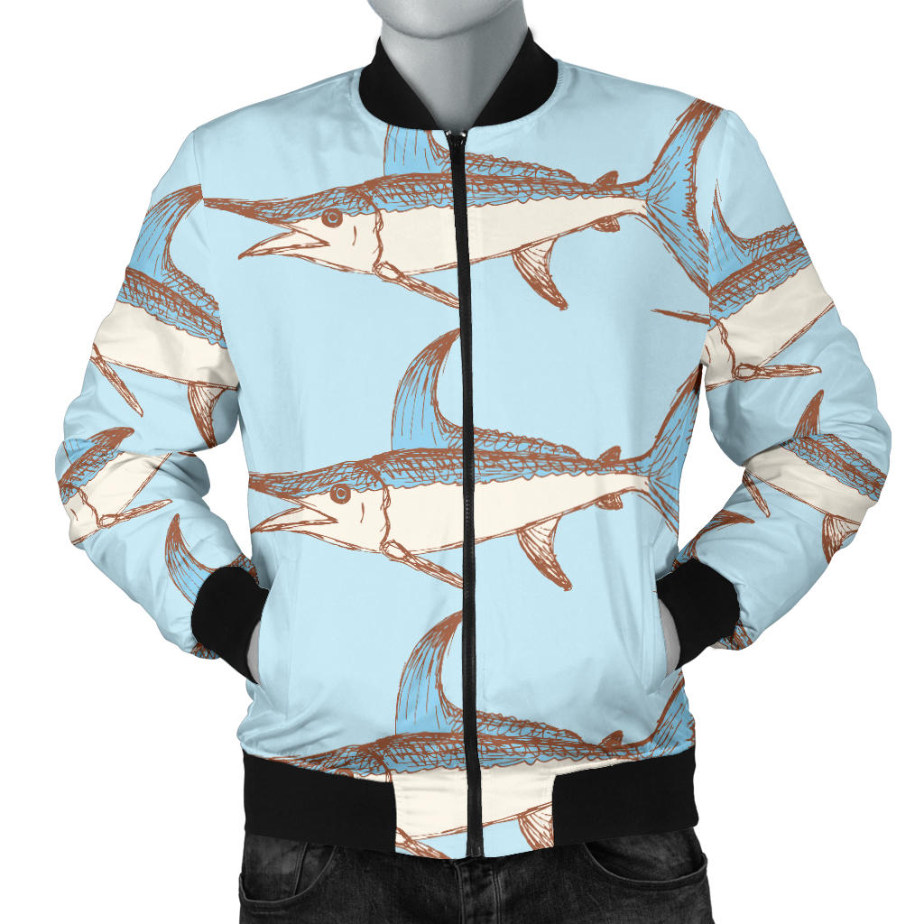 Swordfish Pattern Print Design 01 Men Bomber Jacket