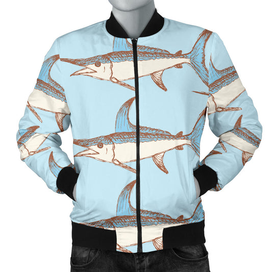 Swordfish Pattern Print Design 01 Men Bomber Jacket