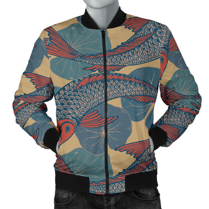 Pisces Pattern Print Design A01 Men Bomber Jacket