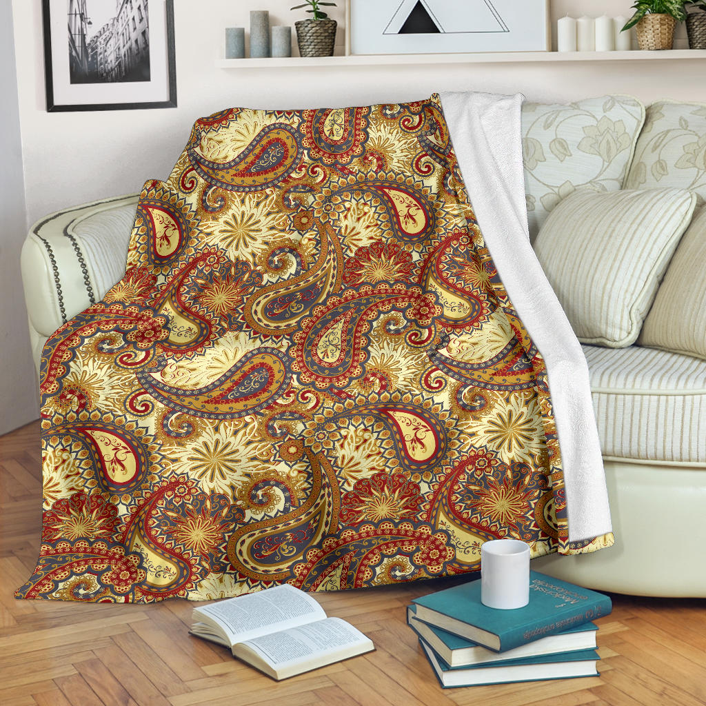 Boho Pattern Print Design 08 Premium Blanket