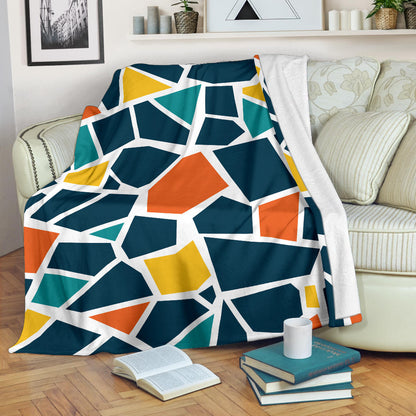 Mosaic Pattern Print Design 02 Premium Blanket