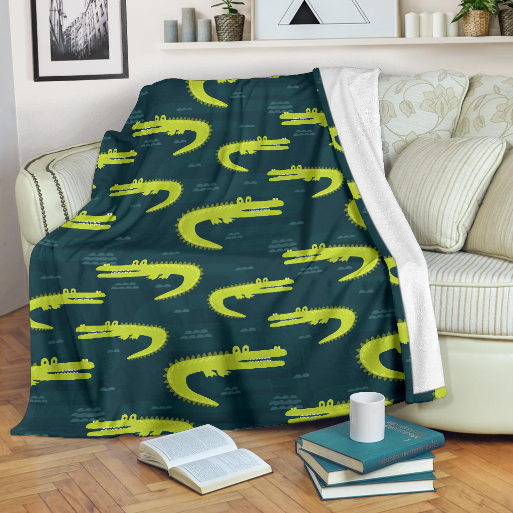 Alligator Pattern Print Design 03 Premium Blanket