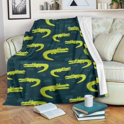 Alligator Pattern Print Design 03 Premium Blanket
