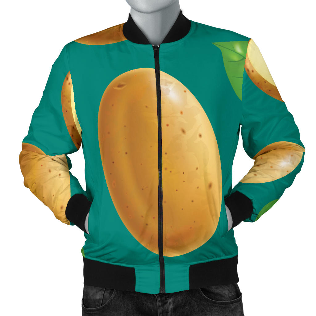 Potato Pattern Print Design A04 Men Bomber Jacket
