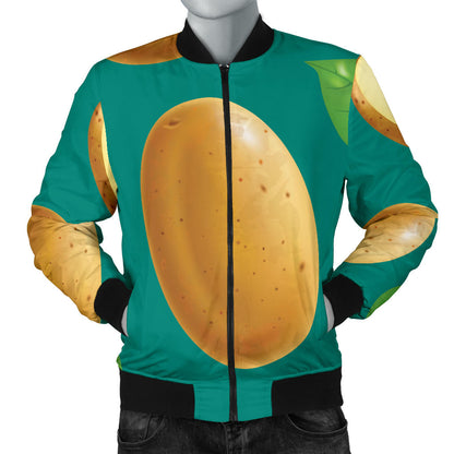 Potato Pattern Print Design A04 Men Bomber Jacket