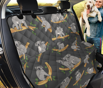 Koala Pattern Print Design 07 Rear Dog Car Seat Cover Hammock