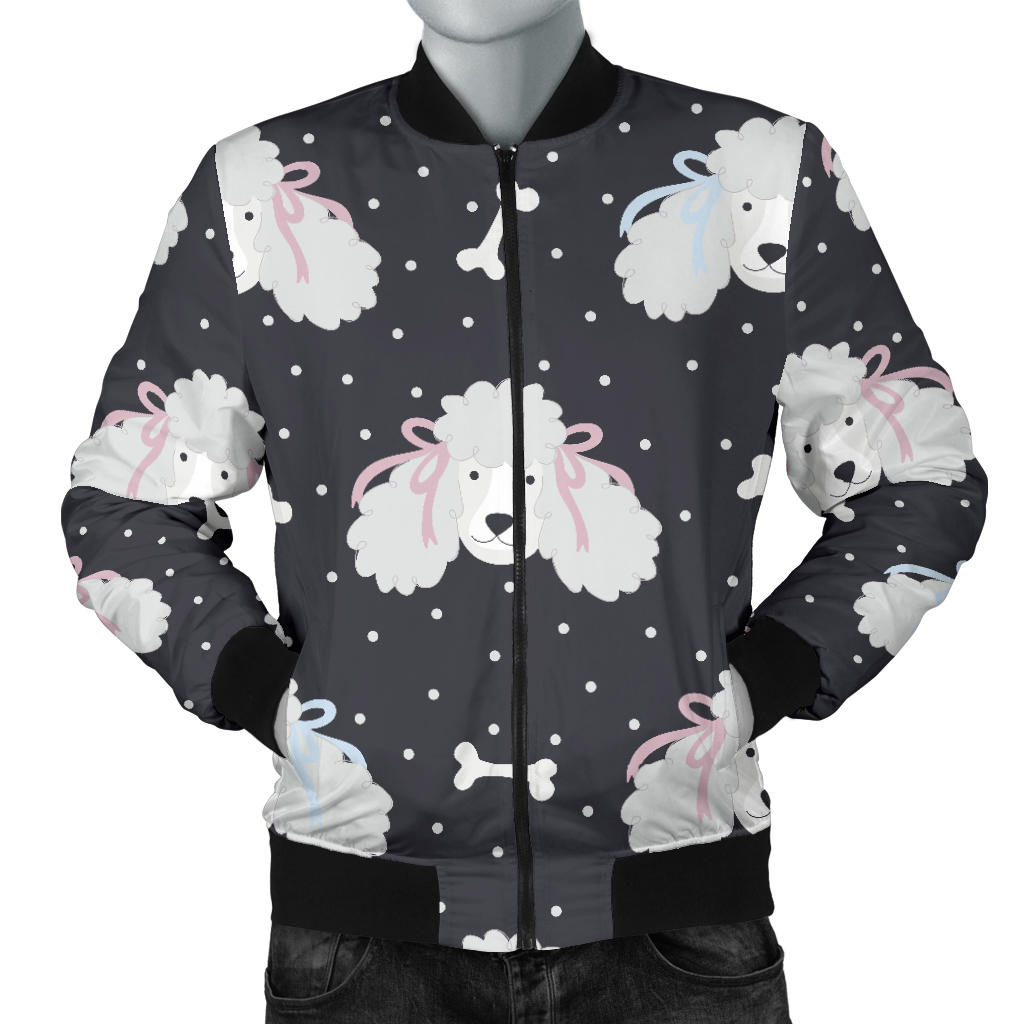 Poodle Pattern Print Design A03 Men Bomber Jacket