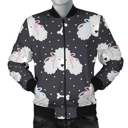 Poodle Pattern Print Design A03 Men Bomber Jacket
