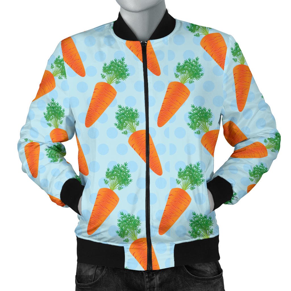 Carrot Pattern Print Design 01 Men Bomber Jacket