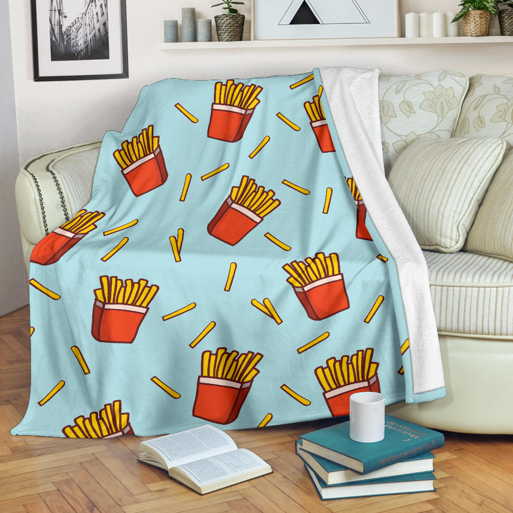 French Fried Pattern Print Design 02 Premium Blanket