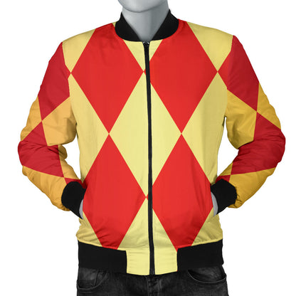 Harlequin Pattern Print Design 03 Men Bomber Jacket