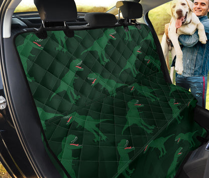 T Rex Pattern Print Design A06 Rear Dog Car Seat Cover Hammock